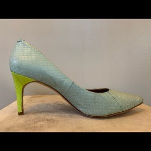 Rachel Roy Snakeskin Two Tone Heels